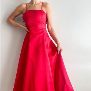 Jessica McClintock red tulle cocktail dress